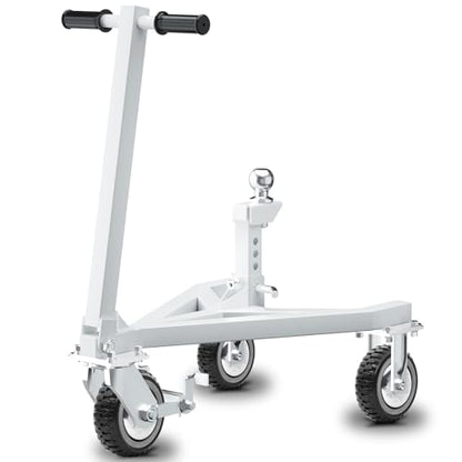 Trailer Dolly, Heavy Duty Trailer Mover with 2 Inch Hitch Ball (White) - color: White