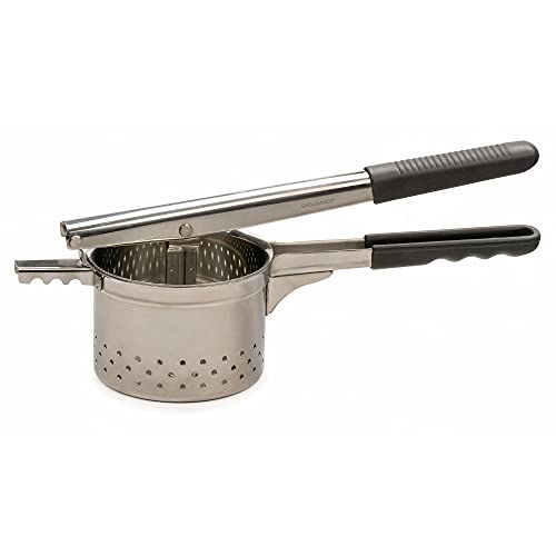 RSVP International Endurance® Jumbo Potato Ricer | Mash Potatoes, Fruits, Vegetables & More | Extra Large Ricing Basket | Pot Resting Extension | Dishwasher Safe - size: Jumbo