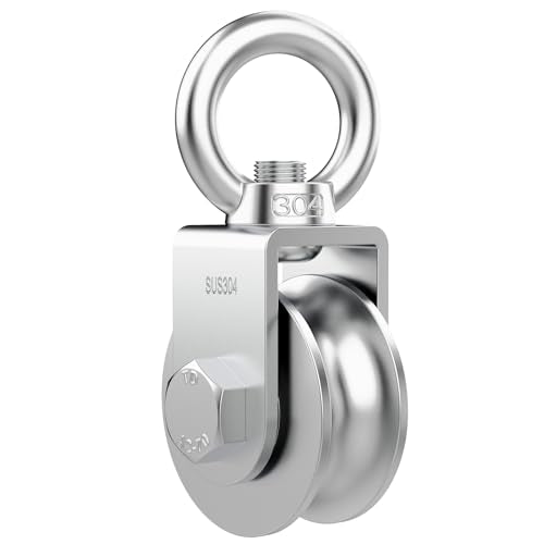 Rope Pulley, 304 Stainless Steel Cable Pulley Wheel, 48mm 1PC - style: 48 mm
