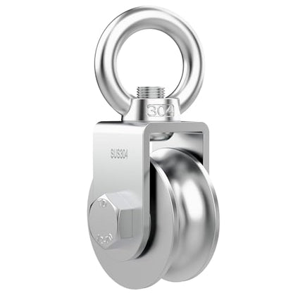 Rope Pulley, 304 Stainless Steel Cable Pulley Wheel, 48mm 1PC - style: 48 mm