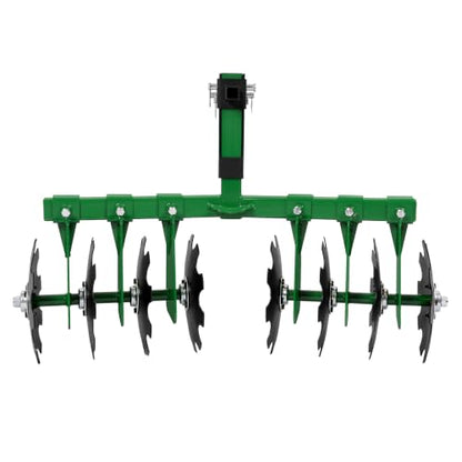 WUTIST 35" Disc Harrow Plow Attachment Green Compatible with All ATV, UTV - color: Black+Green