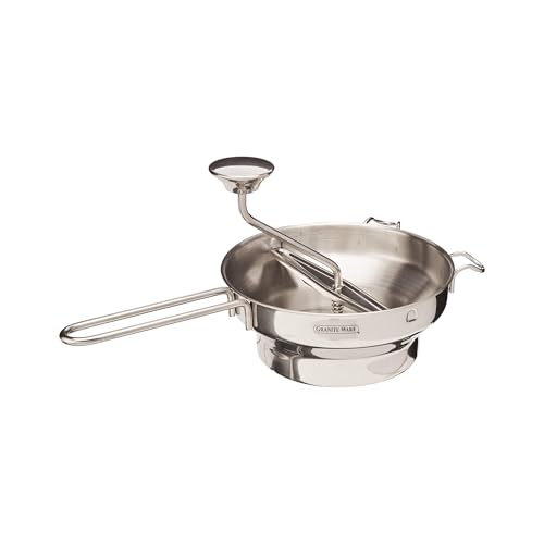 Granite Ware Stainless Steel Deluxe Food Mill, 2 Qt - Silver