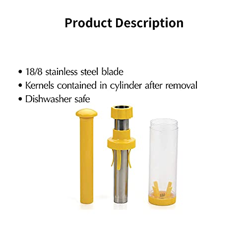 Safer Corn Thresher,Quick Corn Stripper,Stainless Steel Corn Cob Remover Cutter Corn Peeler,Removing Fresh Corn Kernels Tool,Manual Corn Threshing No Splatters,Practical Kitchen Gadgets,10.5 inch