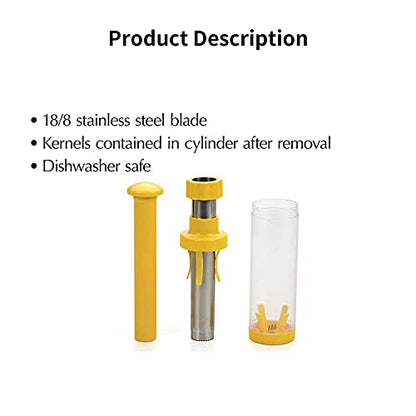Safer Corn Thresher,Quick Corn Stripper,Stainless Steel Corn Cob Remover Cutter Corn Peeler,Removing Fresh Corn Kernels Tool,Manual Corn Threshing No Splatters,Practical Kitchen Gadgets,10.5 inch