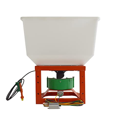 ATV/UTV Seed Fertilizer Spreader Broadcast Spreader 265lbs Garden Farmer Tractor Spreader 12V Variable Easy Fix Fertilizer Hopper Dry Material Spreader