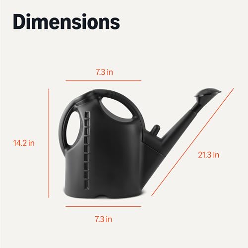 Amazon Basics, Watering Can, Black, 2.64 Gallon Capacity - style: Watering Can