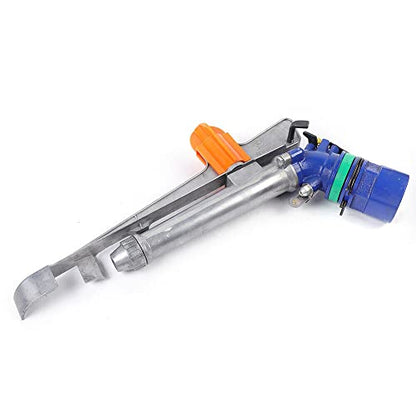 360°Adjustable Irrigation Sprinkler Large-Area Watering Spray Gun Sprinkler Gun Head Irrigation Spray Gun Impact Spray Garden Sprinkler for Farms Orchards Tea Gardens Forestry (2inch Blue) - size: 2inch Blue