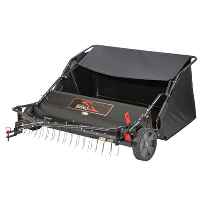 Brinly 54" Tow-Behind Combo Lawn Sweeper with Dethatcher and Hamper Windscreen - size: 54"
