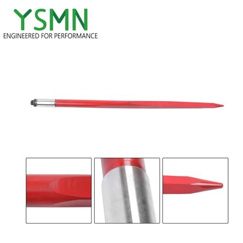 2 Pack Hay Spear 43" Bale Spear 3000 lbs Capacity Replacement for Tractors, Loaders, Cranes, Telehandlers
