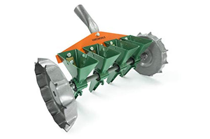 Varomorus Metal Precision Manual Seeder for Vegetables Greens Onion Radish Beets (4-Row) - size: 4-Row
