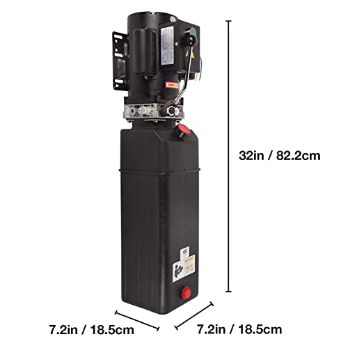 220V Hydraulic Power Unit 2950 PSI, 2HP Single-Acting Post Hydraulic Pump for Dump Trailer & Car Lifting - color: 16 Quart