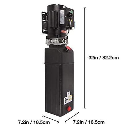220V Hydraulic Power Unit 2950 PSI, 2HP Single-Acting Post Hydraulic Pump for Dump Trailer & Car Lifting - color: 16 Quart