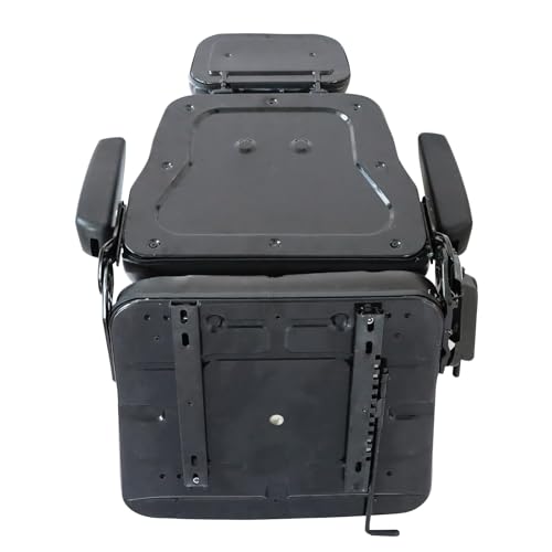 GXARTS Universal Forklift Excavator Tractor Seat with Adjustable Angle Back Micro Switch and Slide Compatible with Tractor Excavator Skid Loader Backhoe Dozer Telehandler Equipment Construction