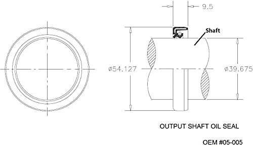 Input and Output Shaft Seal for Rotary Cutter Gearbox King Kutter 40HP&50HP