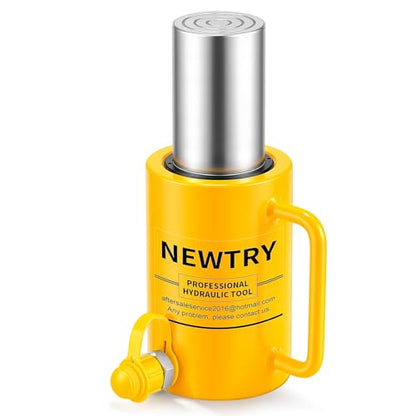 NEWTRY 30T Long Hydraulic Ram Jack, 4" Stroke Porta Power Auto Retract - size: 30T