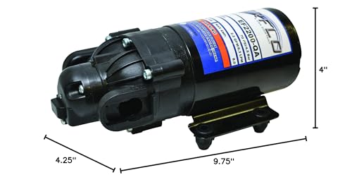 Everflo EF2200-QA-BOX 2.2GPM 12V Diaphragm Pump-Quick Attach Port, Black - size: 2.2 GPM, style: Diaphragm