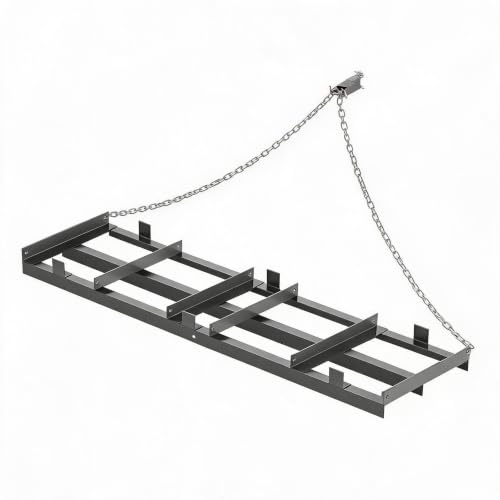 6FT Drag Harrow Driveway Grader with Chain - size: Gray | 72*20 inches