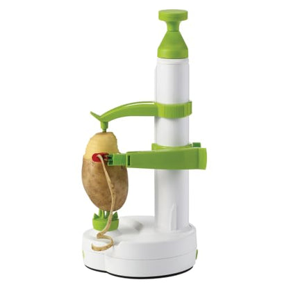 Starfrit Rotato Manual Peeler, 4 Spare Blades, Thumb Knife, Green/White