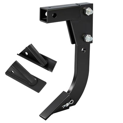 NEWBULIG Hitch Mounted Trencher, Durable & Rustproof Hitch Mounted Ripper with 2 Pieces Replaceable Teeth, Adjustable 16 Inch Heavy Duty Trench Digger for ATV/UTV Tractor, Black