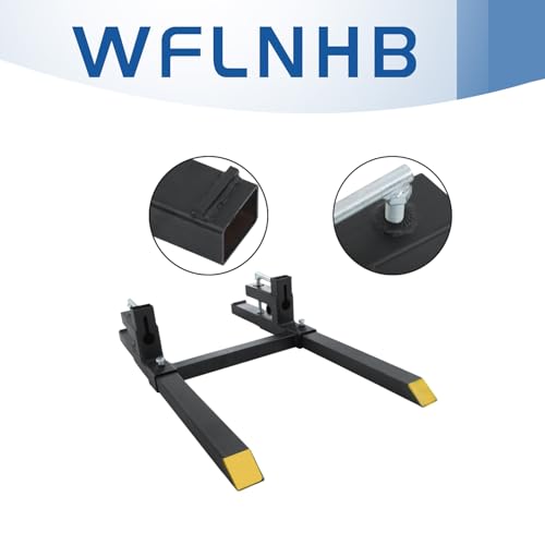 WFLNHB 43in Clamp on Pallet Forks, 2000lbs Quick Attach Bucket Fork