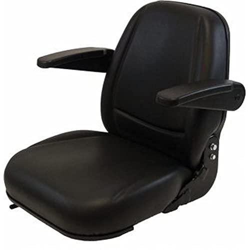 116-2943 Black Seat Fits Bobcat, New Holland, JLG, Caterpillar, Case