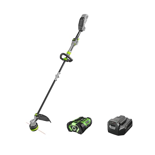 EGO Power+ String Trimmer, Battery Powered, 16" Trimmer for Weeds and Grass with POWERLOAD, Telescopic Carbon Fiber Shaft, Includes 56V 2.5Ah Battery and Charger - ST1611T - style: w/2.5Ah Battery, Powerload