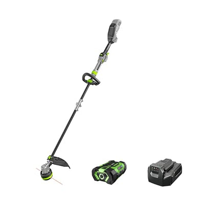 EGO Power+ String Trimmer, Battery Powered, 16" Trimmer for Weeds and Grass with POWERLOAD, Telescopic Carbon Fiber Shaft, Includes 56V 2.5Ah Battery and Charger - ST1611T - style: w/2.5Ah Battery, Powerload