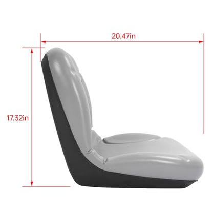 Wutist Compact Tractor Seat Compatible with New Holland Tractor TC Boomer Workmaster Series Models Replacement for 87385235 Plastic Gray