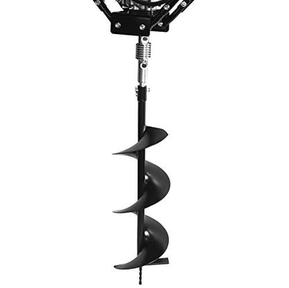 XtremepowerUS 81094-V 43cc Digger Gas-Powered Auger Post Hole with 8" Dirt Bit Set, Red/Black