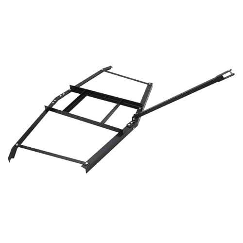 Takywep Heavy Duty Lawn Leveling Rake with Drag Harrow, 48-72" Adjustable Width, 4FT Reinforced Chain, Tow-Behind Grader for ATV UTV Tractor Mower, Perfect for Gravel, Soil, Yard and Lawn Landscaping - size: 74 in, Link