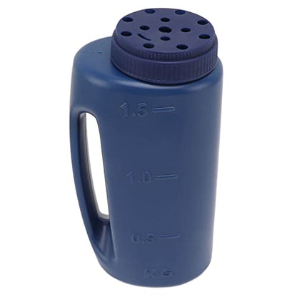 Handheld Fertilizer Spreader Hand Held Grass Seed Spreader Crop Spreading Salt Sowing Pot (Blue) - color: Blue