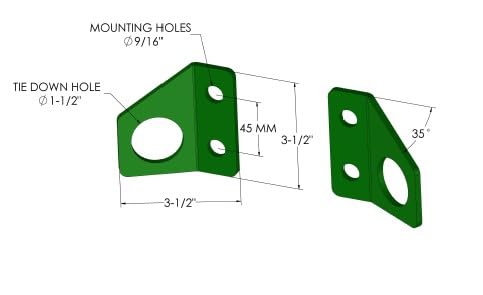 Heavy Hitch Tie Downs - Green - Made in THE USA