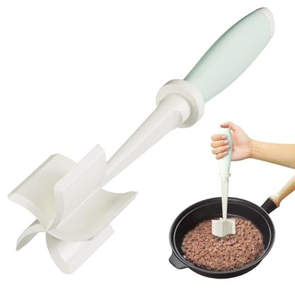 Upgrade Meat Chopper Hamburger Masher Ground Beef Smasher Utensil Mix Tool - color: 1 Pack-White