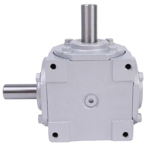 40 HP Right Angle Bevel Gearbox 19455-SR-KW-KW-GR with 2 Keyed Shafts 1:1