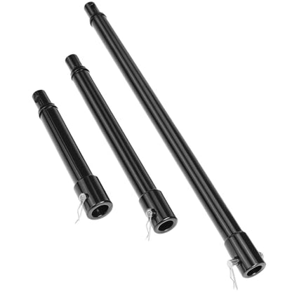 QWORK 3-Piece Auger Extension Drill Bit Set (8", 12", 20") – Fits 3/4" Shaft, Heavy Duty Post Hole Digger Replacement for Earth Ice Deep Drilling