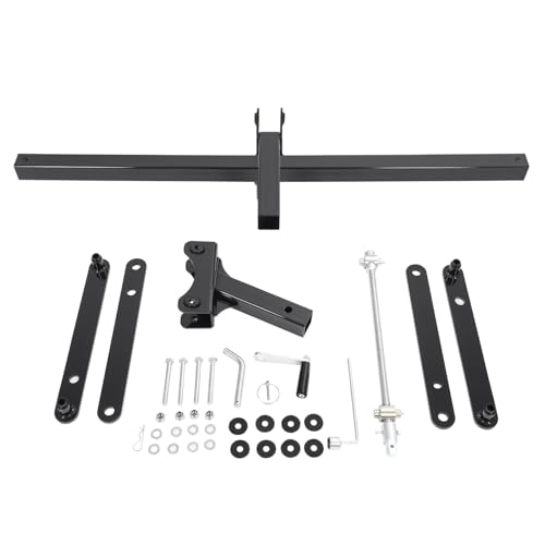 Suitable for ATV/UTV Manual Implement Lift, 1-Point and 2-Inch Receiver, 50 in, Adjustable Height, UTV ATV Rake Scrape Blade Plow Disc Universal Tow Behind Attachments