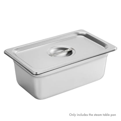 New Star Foodservice 1/4 Size Stainless Steel Steam Table Pan, 10.5 x 6.4 x 4.0", 18/8, 24 Gauge, NSF Certified, Set of 6 - size: 1/4, style: 4" Deep