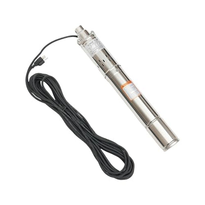 Deep Well Pump, Electric Submersible Bore Hole Deep Well Pump Stainless Steel Submersible Well Pumps Agricultural Irrigation Pump for Villages, Homes, Farms (115V 0.75KW 1HP 2.5M³/H 102M/334.65FT) - style: 115V 0.75KW 1HP 2.5M³/H 102M/334.65FT