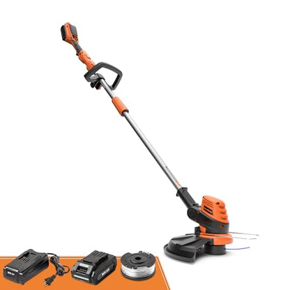 LawnMaster CLGT2412S 24V 12" Cordless String Trimmer 2.0AH Battery & Charger Included - style: Cordless