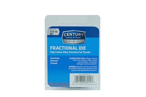 Century Drill & Tool 98215 Fractional Die, 3/4-10 NC - size: 3/4-10 NC