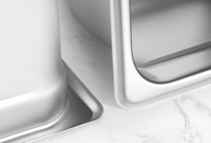 New Star Foodservice 1/2 Size Stainless Steel Steam Table Pan, 12.8 x 10.5 x 4.0 Inches, 18/8 Stainless Steel, 24 Gauge, NSF Certified (Set of 6) - size: 1/2, style: 4" Deep