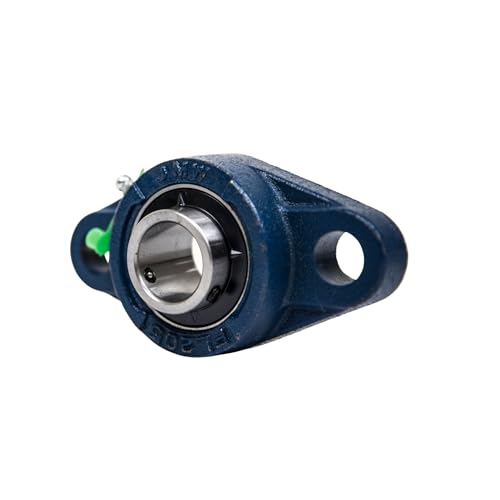 Jeremywell UCFL204-12 Pillow Block Bearing (2 Pack), 3/4 inch Bore, 2-Bolt Flange Mounted, Solid Base, Self-Alignment - size: UCFL204-12