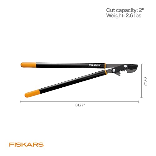 Fiskars 32” PowerGear Garden Bypass Loppers, Tree Trimmer, 2" Cut Capacity - style: 32" PowerGear Bypass