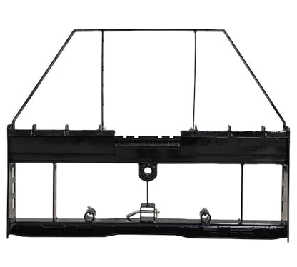 Mytee Products Skid Steer Hay Fork Frame Attachment - 47" Quick Attach Fork Frame with 49" Bale Spear & 17" Stabilizer Spears, 4,000 lbs WLL for Tractors & Loaders