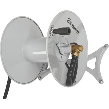 Strongway Wall-Mount Hose Reel, 5/8in. x 150ft. Hose, 150 PSI