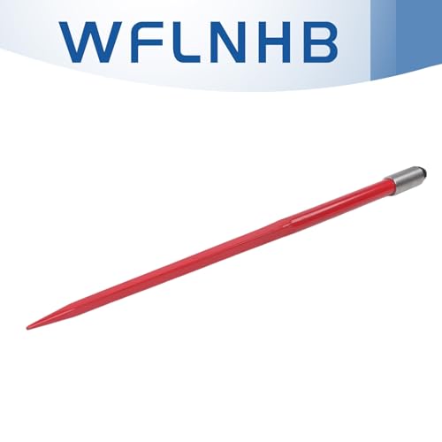 49in Hay Bale Spear 3000lbs Capacity with 2 Pcs Stabilizer Spears