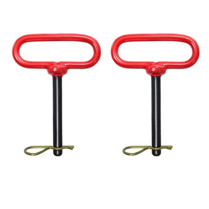 1/2 Trailer Tow Hitch Pin with Red Handle and Clip， 1/2x4-1/2 Clevis Pin for Towing with an ATV, UTV or Lawn Tractor, Hardened Steel,Powder-Coated Prevent Rust - size: 1/2*4-1/2"