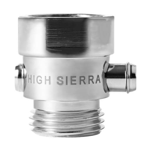 High Sierra® - All Lead-Free Brass Trickle Valve For Shower Heads. For Pause & Pressure Control. Easy To Push Button Reduces The Flow of Water or Shuts It Off to Just a Trickle - Chrome - color: Chrome