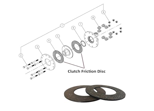 4.75"x2.63"x1/8" PTO Slip Clutch Friction Disc SW04542(2pcs)