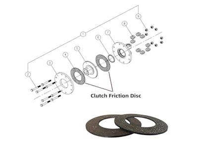 4.75"x2.63"x1/8" PTO Slip Clutch Friction Disc SW04542(2pcs)